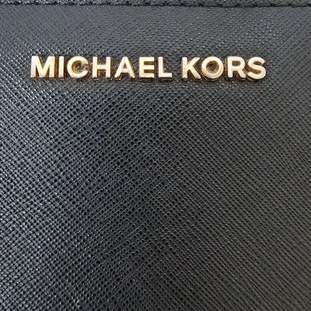 Michael Kors Woman's Black Zip Around Clutch Wallet MK